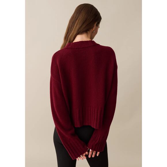 Few Moda Perla Merino Wool Sweater - S - Red - New without tags - Picture 3 of 4